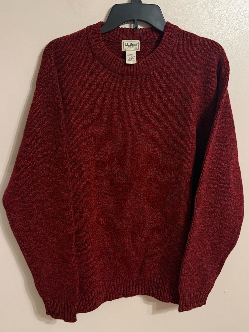 L.L. Bean 100% Lambswool Crewneck Sweater Men’s Size Large
